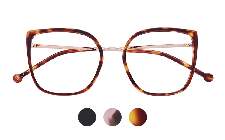 Scout: Made in Italy Colombina - a cat-eye frame made of acetate and metal, available in black, tortoise and pink havana