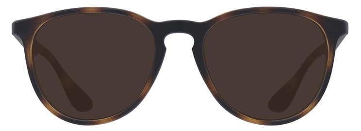 Round sunglasses in a havana acetate frame
