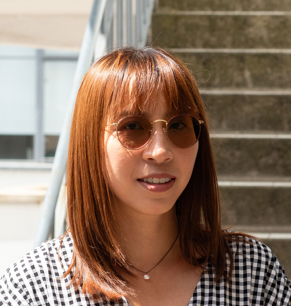 Candy Chan, Creative Team Manager is wearing Ray-Ban® – RB3447V-50 in Gold Havana