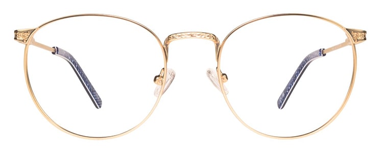 Round gold metal GD collection frames 