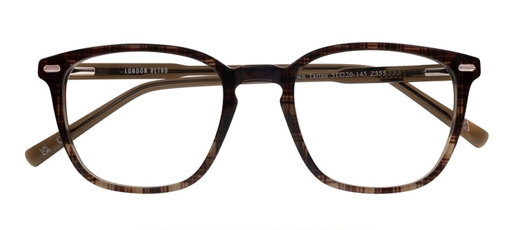 Brown, square London Retro frames