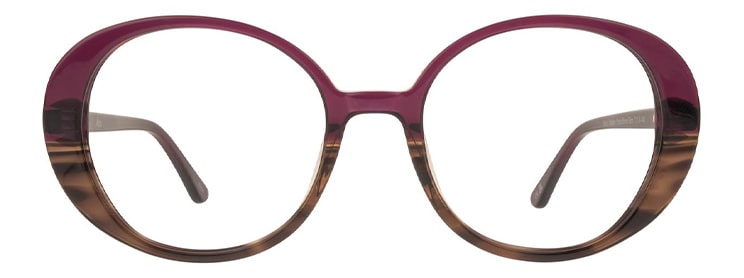 Round oversized Ombre style from purple to brown Aspire frames