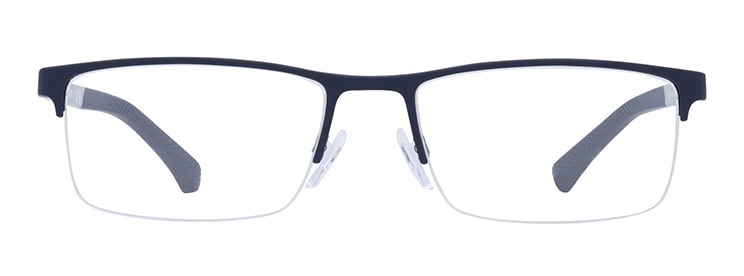 Semi-rimless blue Emporio Armani frames