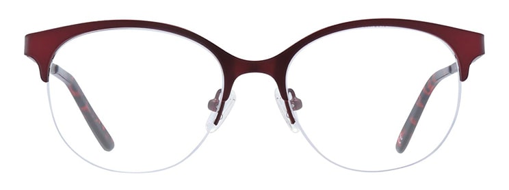 Round semi-riimless red GD collection frames