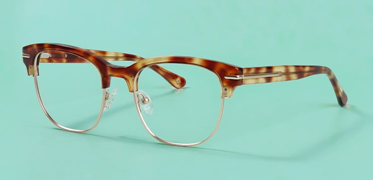 Pair of frames showing their adjustable nose pads