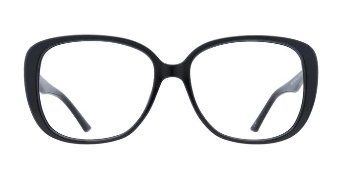 Picture of oversized black frames. on a white background.