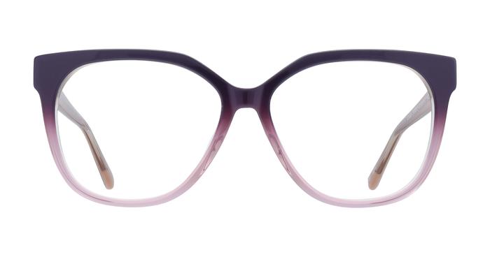 Product image of a pair of dark to light purple gradient frames on a white background.