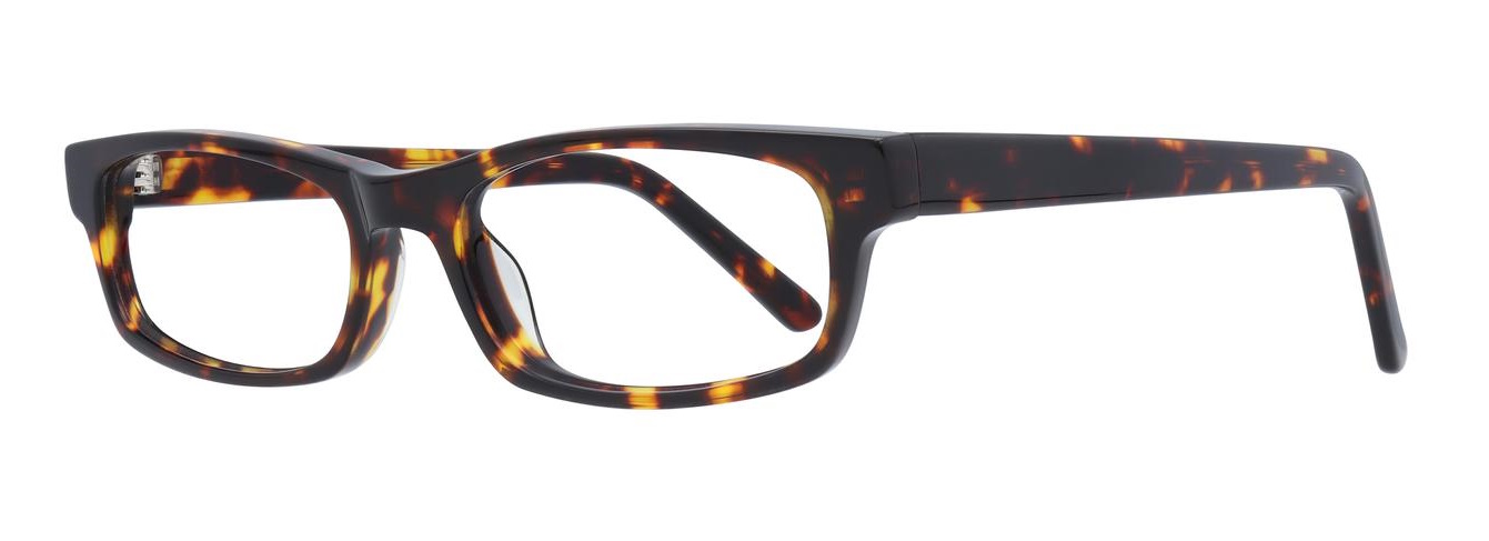 Plain rectangular tortoiseshell glasses