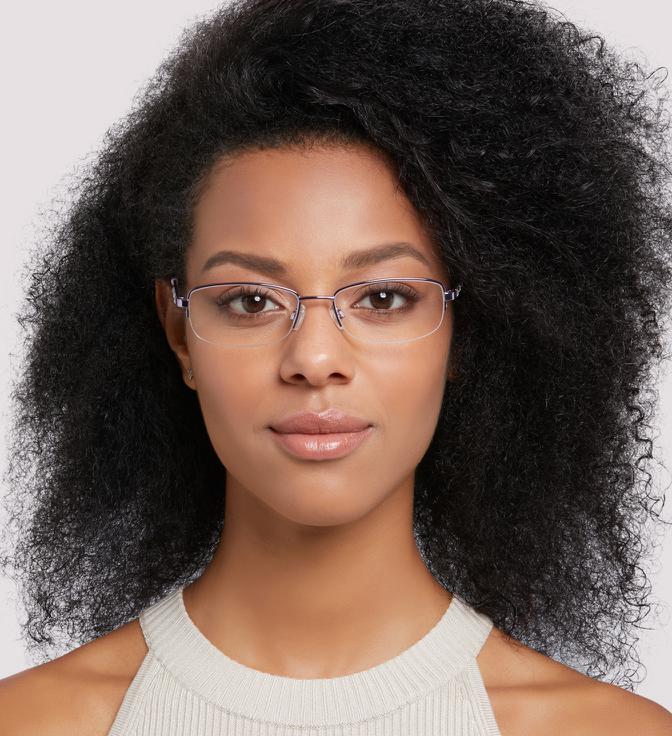Woman with curly black hair wearing Arielle glasses