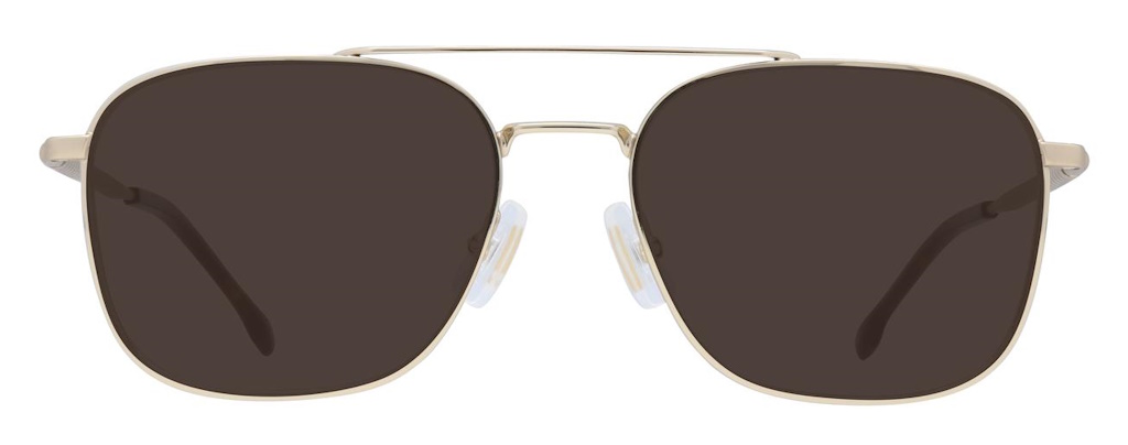 A pair of aviator sunglasses with squared lenses