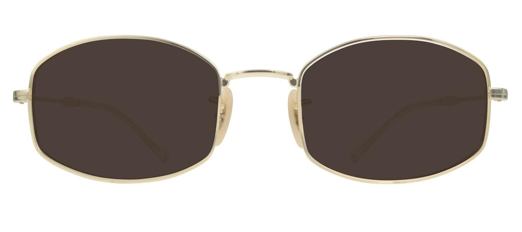 Oval sunglasses in a minimalist metal frame