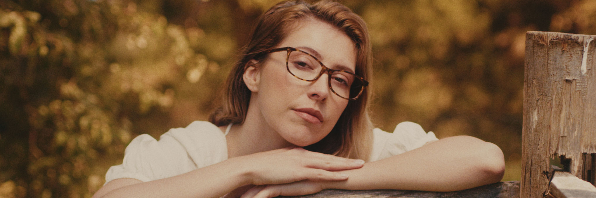 Model wearing glasses